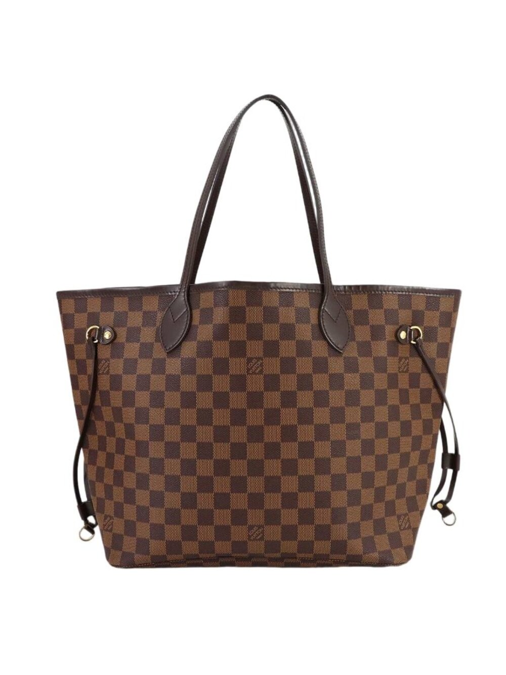 Louis Vuitton Damier Neverfull MM Tote Bag Ebene Cerise Brown